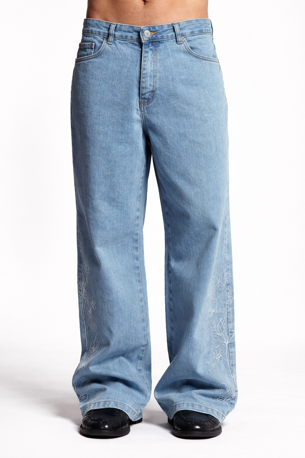 hasu jeans con ricamo