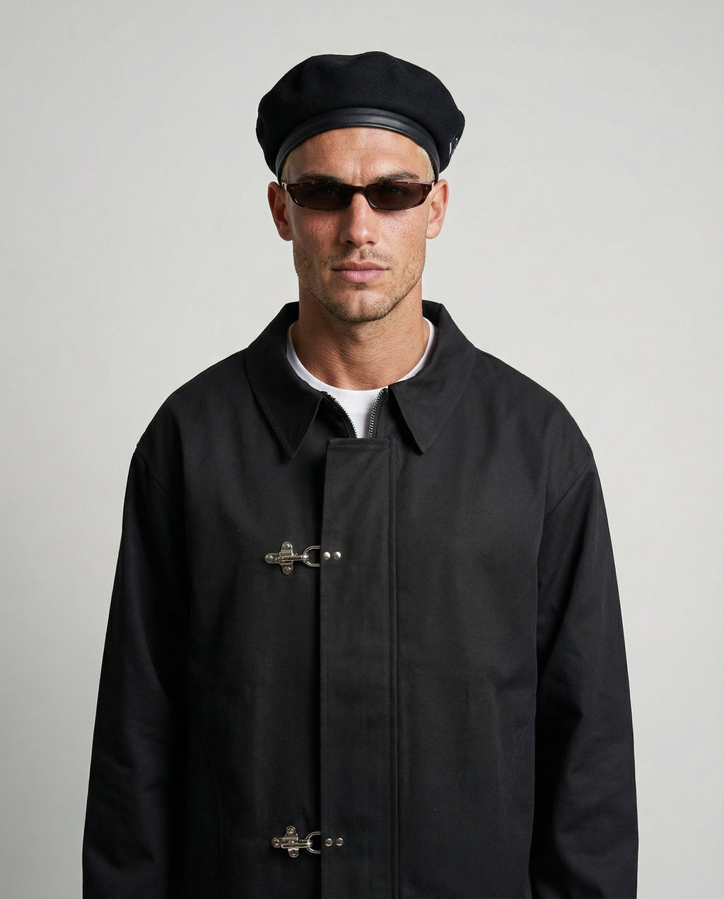 giacca in cotone - alamari blk