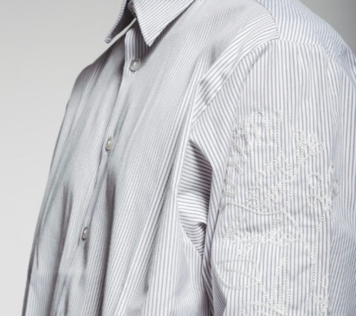 asagao camicia ricamo