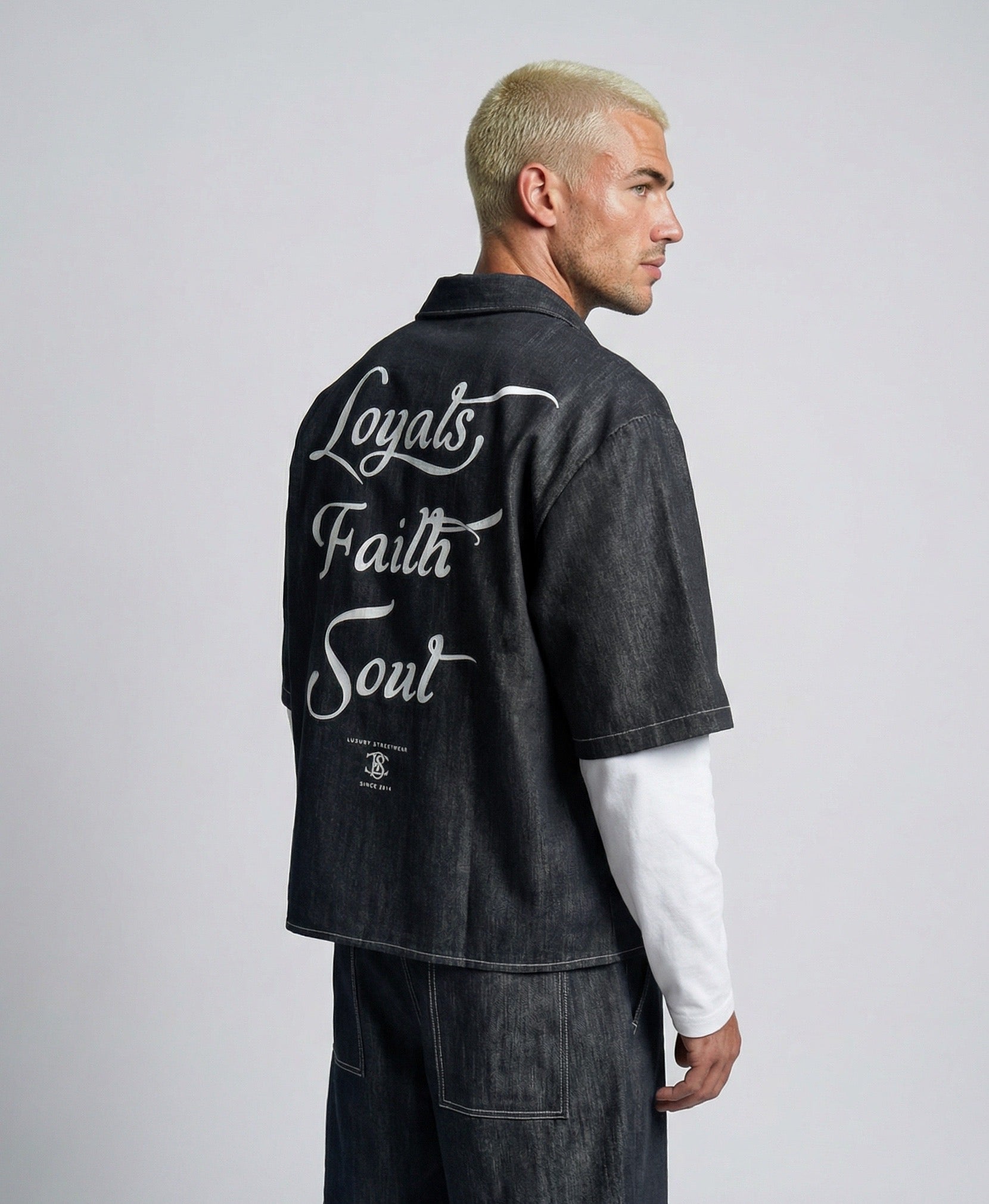 coordset denim laminate