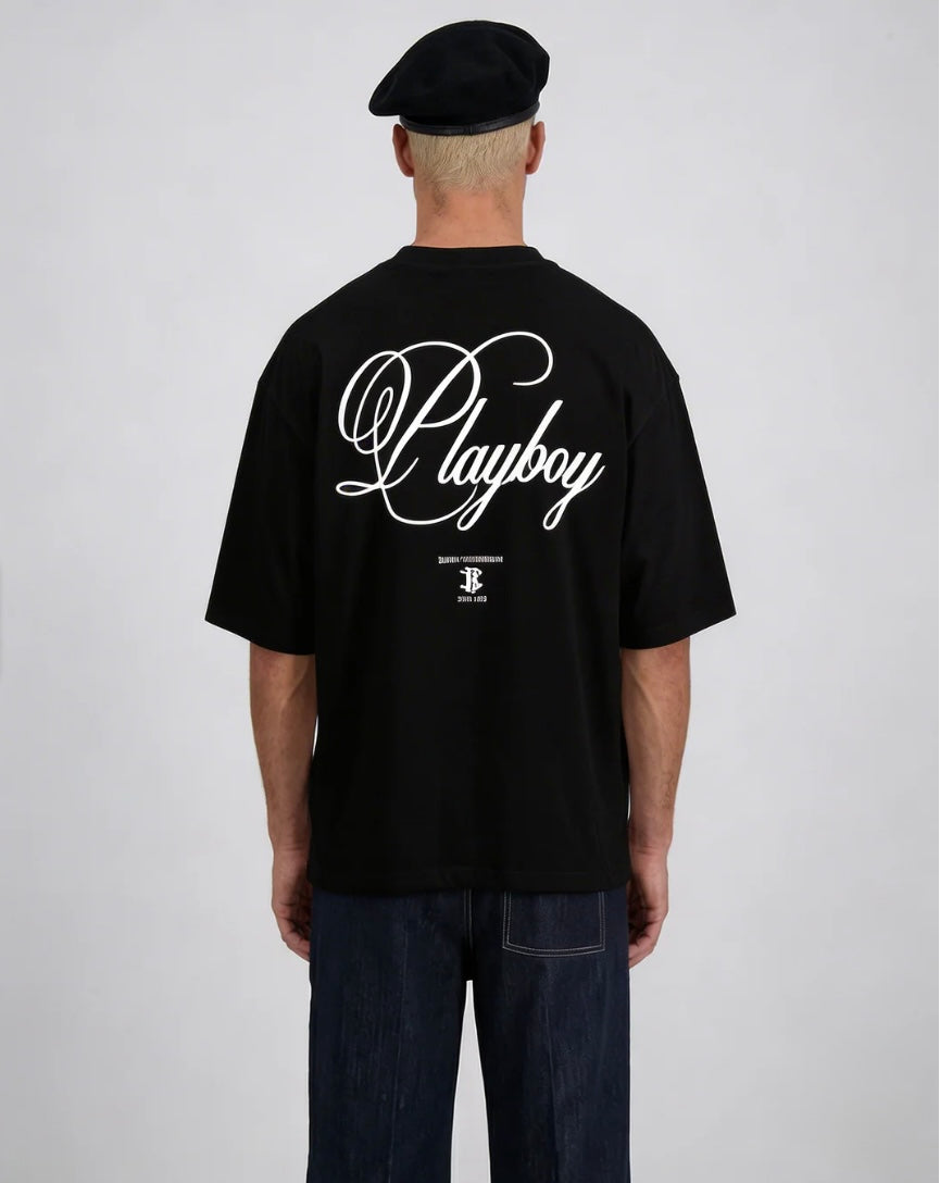 t shirt playboy black/c